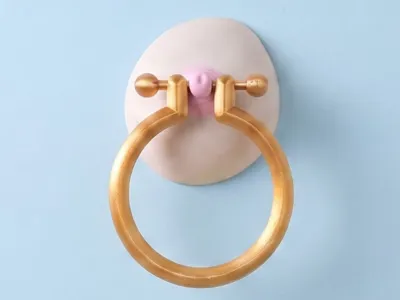 NSFW Pierced Nipple Titty Towel Ring NSFW