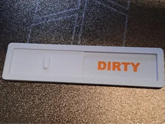 DishWasher Label with slider