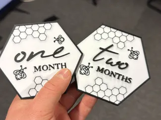 Baby Month Milestone Hexagons