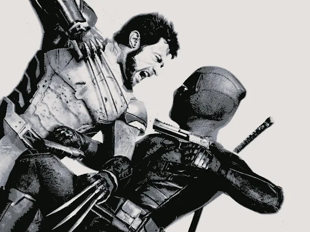 Deadpool vs. Wolverine Hueforge