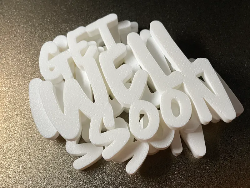 Layered Text Art - get well soon