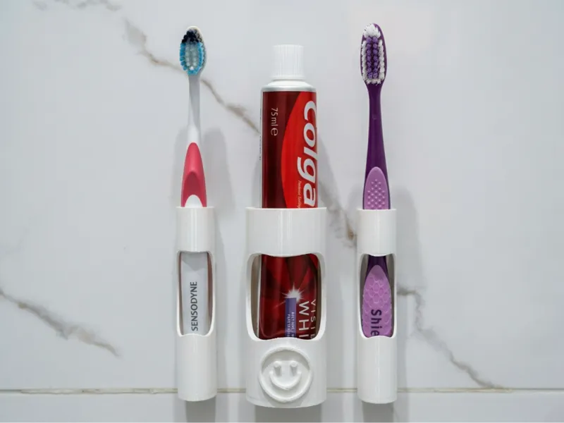 New Toothbrush & Toothpaste Holder for Couple