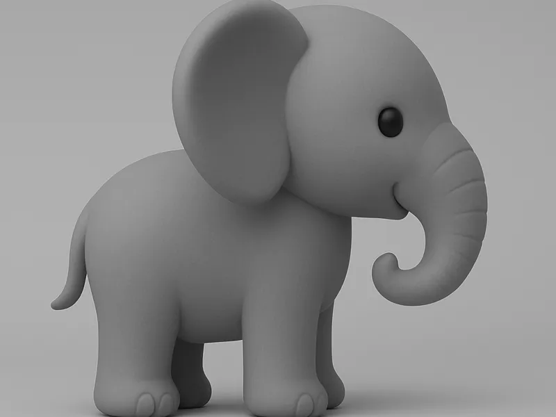 Cute Elephant Model