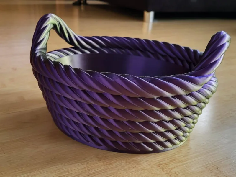 Rope basket no support needed