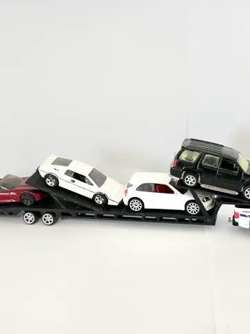 Escenografía en miniatura: 1/64 Gooseneck Trailer - 3 Car Hauler for Diecast — vista de referencia 2