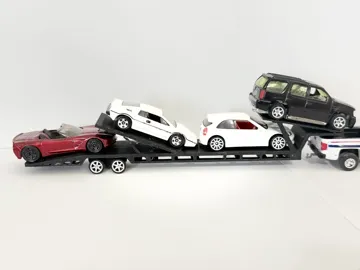 Escenografía en miniatura: 1/64 Gooseneck Trailer - 3 Car Hauler for Diecast — vista de referencia 5