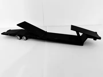 Escenografía en miniatura: 1/64 Gooseneck Trailer - 3 Car Hauler for Diecast — vista de referencia 4