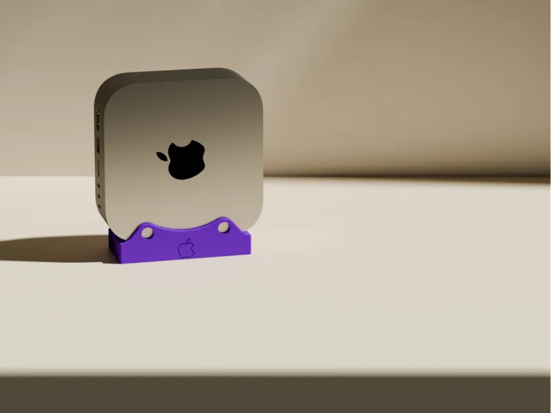 Mac mini m4 竖放支架 带集线器收纳