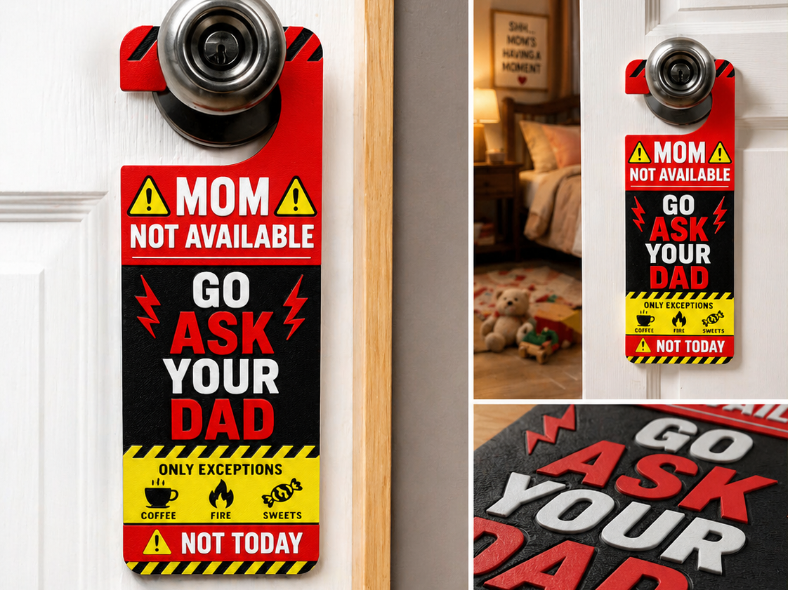 Mom Off Duty Door Hanger – Mother’s Day GIFT