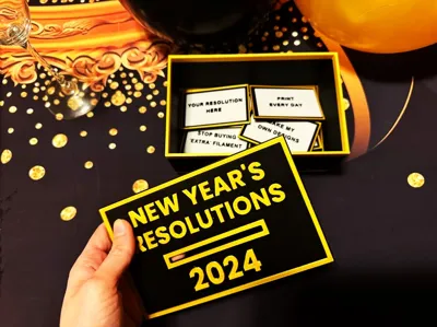 New Year's Resolutions Box with Cards (Editable Resolutions) by Kopp3D ...