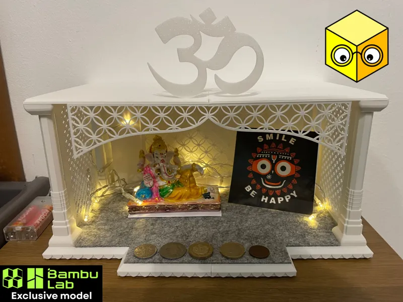 Hindu Mandir Temple with Om logo/symbol
