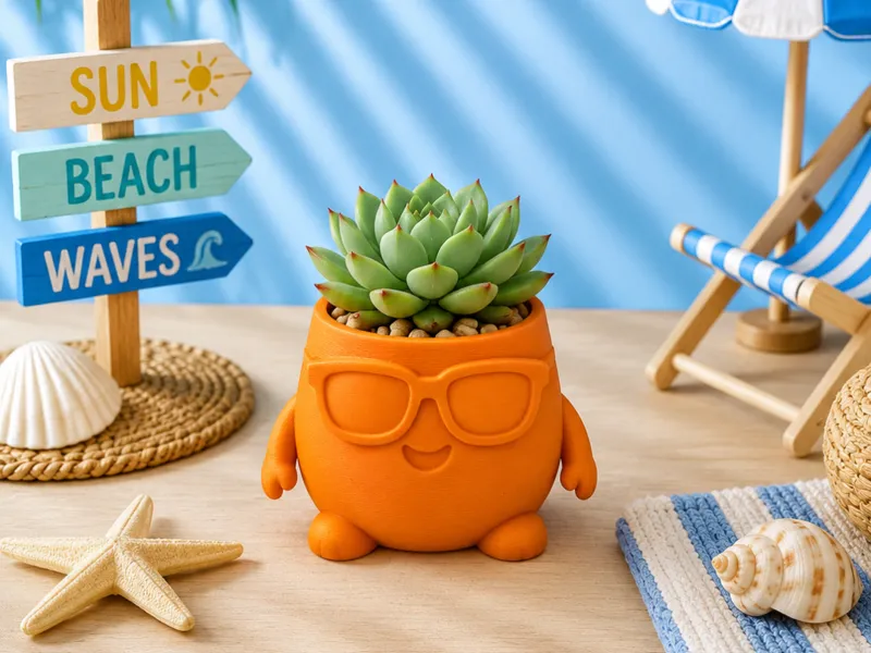 Beach Buddies Summer Pot – Planter| Sunglass