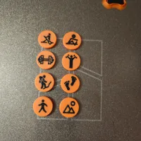 Tokens pack (rowing, walking, hiking, dumbbells)