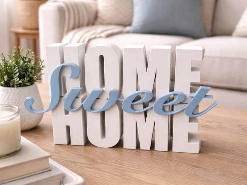 Home sweet home, letter decoration stand