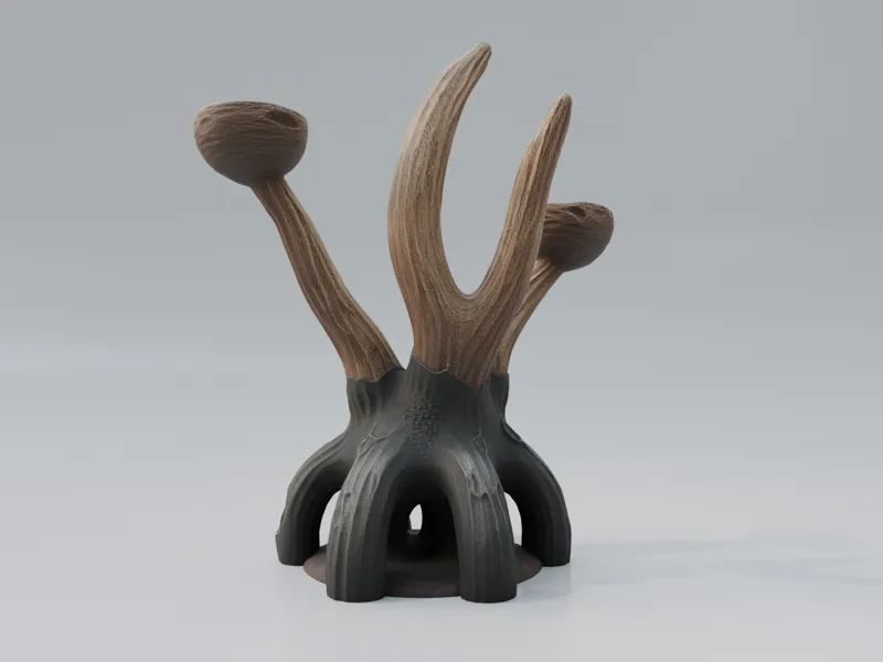 Elevated Stick Root Planter & Cave Hide | Mangrove