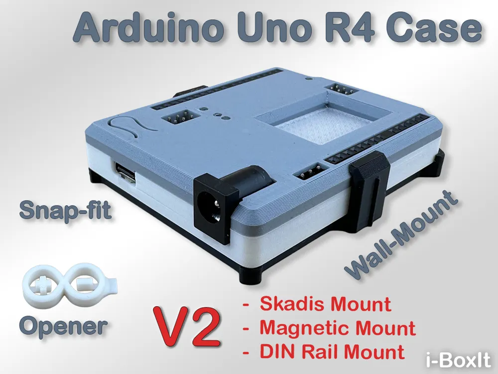 Arduino Uno R4 Case | Wall Mount | Magnetic - Free 3D Print Model ...