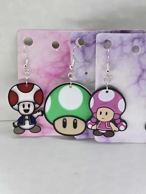 Toad (Mario) Earrings