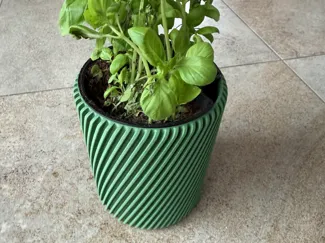 Modern self-watering flower pot