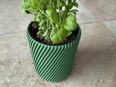 Modern self-watering flower pot