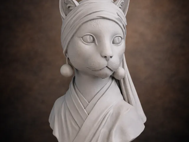La Gatta con l'orecchino di perla - Busto
