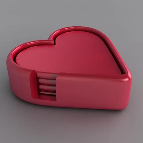 Heart Drink Coaster Set