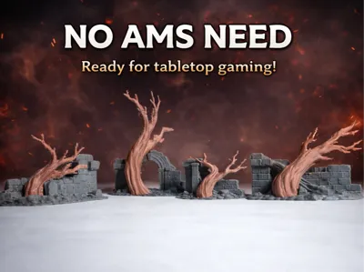 Modular Ruin Trees Set for DnD Terrain