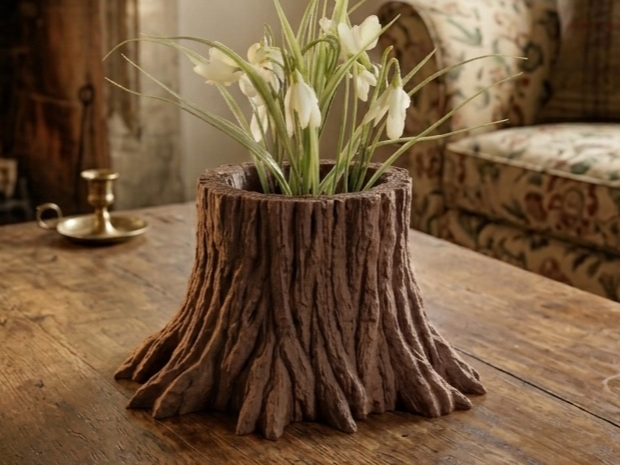 Woodland Stump Planter