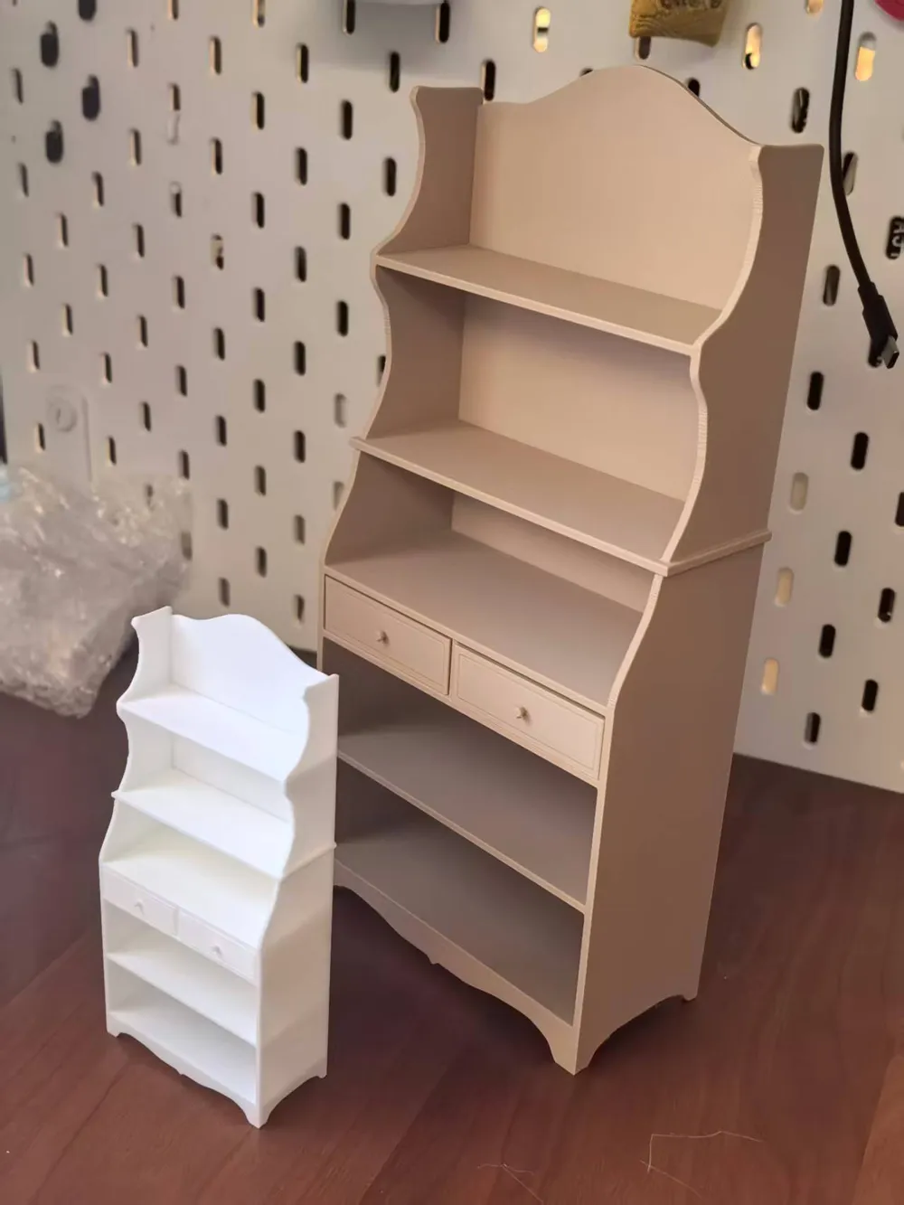 1:6 1:12 1/6 1/12 scale vintage double drawer open cabinet - Free 3D ...