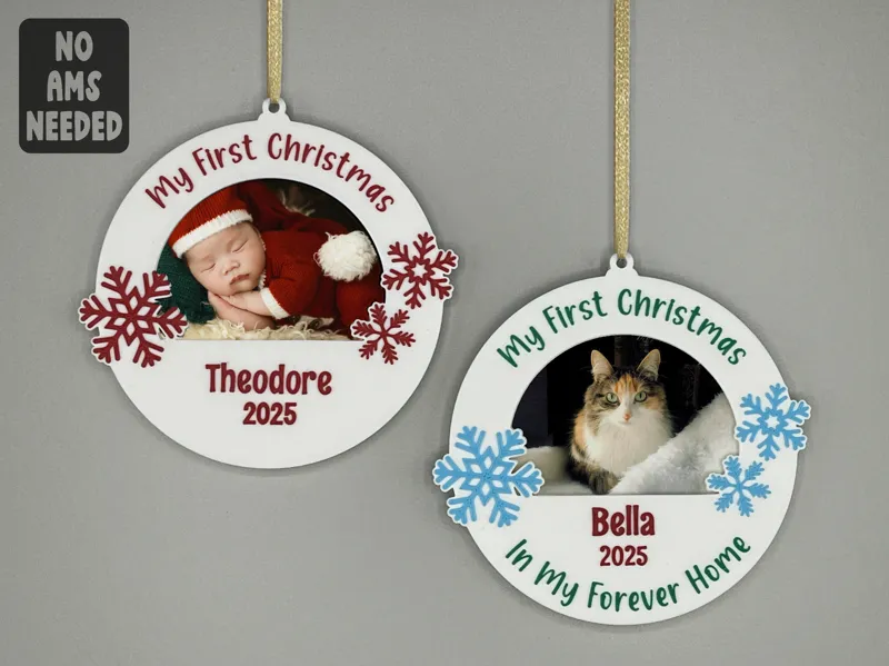 My First Christmas Photo Ornament for Baby or Pets