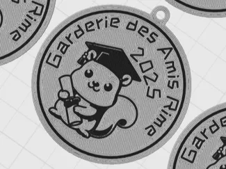 Graduation Daycare Squirrel Keychain