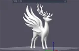 Декорация с крилат елен