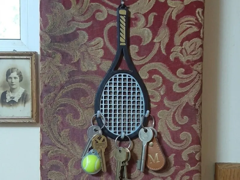Tennis Racket Wall Key Hanger