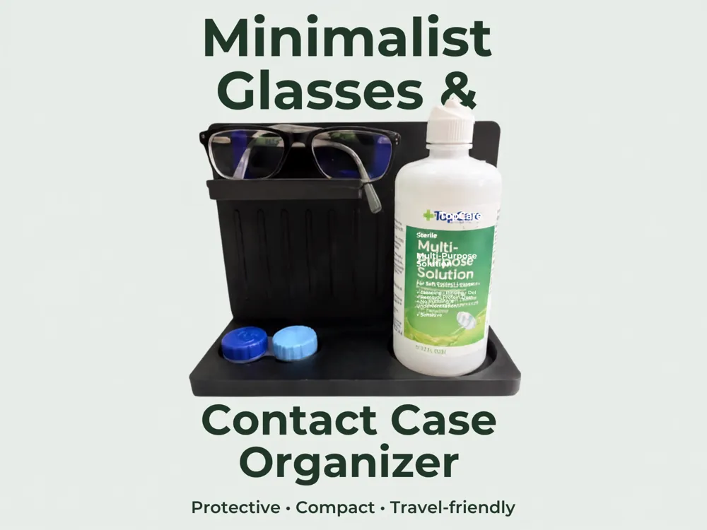 Organizador: Minimalist Glasses & Contact Case Organizer. Referencia del modelo original.