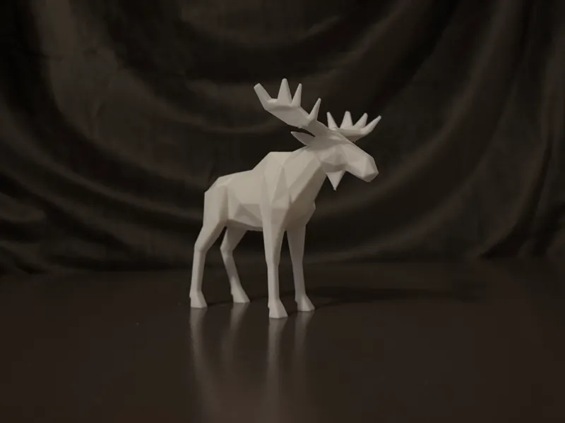 Minimalistisk Lågpolygonal Moose