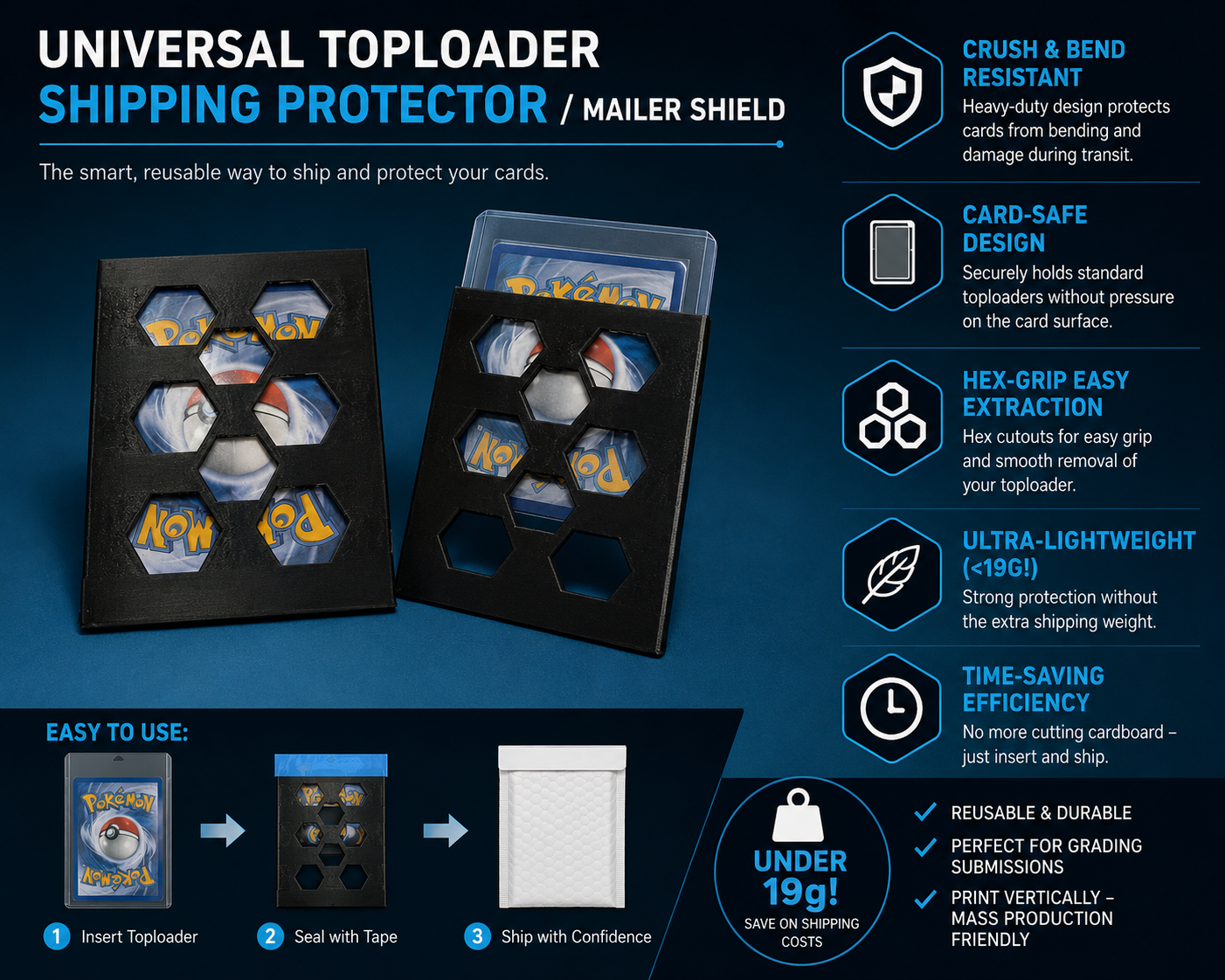 Miniatura 2 do modelo 3D Universal Toploader Shipping Protector