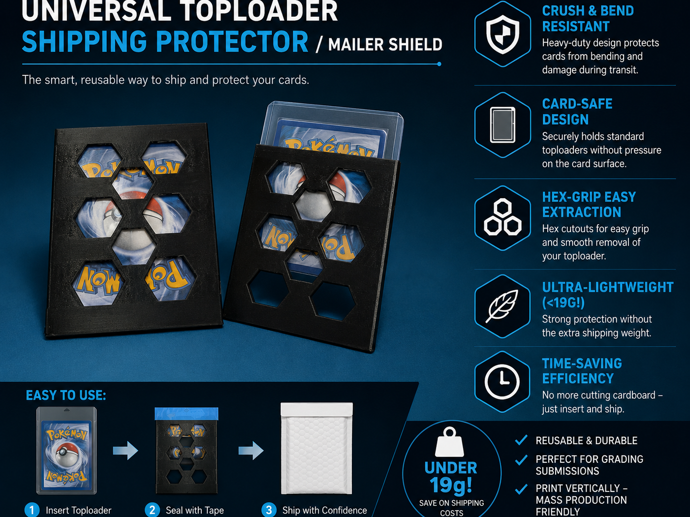 Universal Toploader Shipping Protector