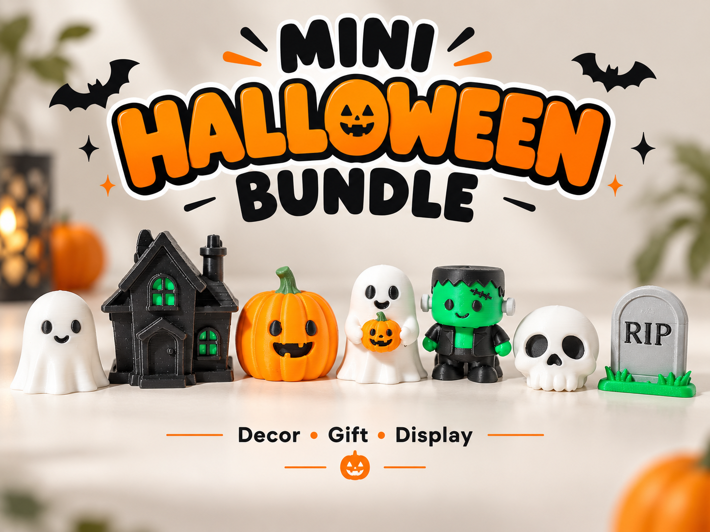 Halloween Mini Decor Collection – Cute & Spooky - 1