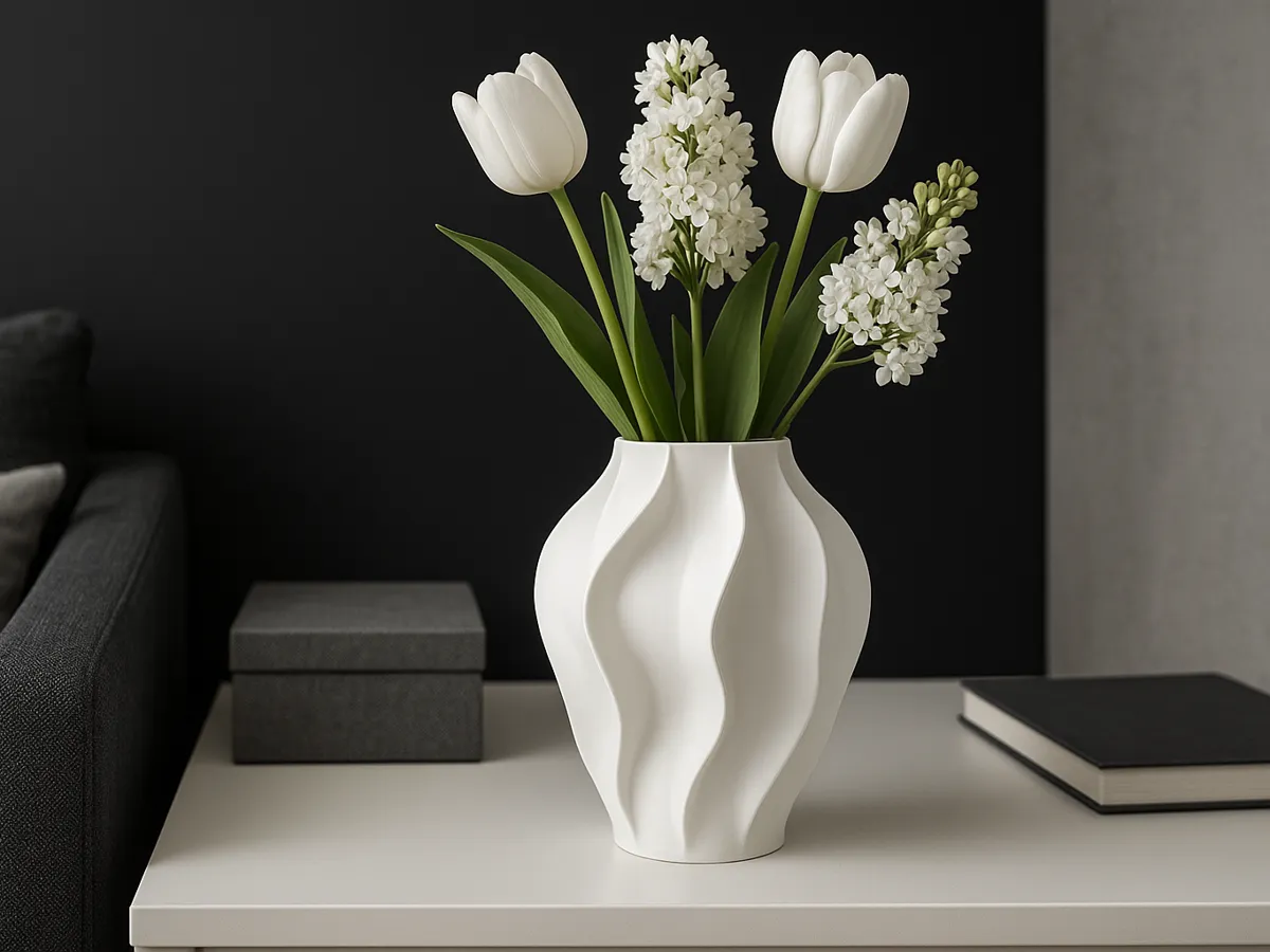 The Waves Vase – Organic Elegance - Free 3D Print Model - MakerWorld