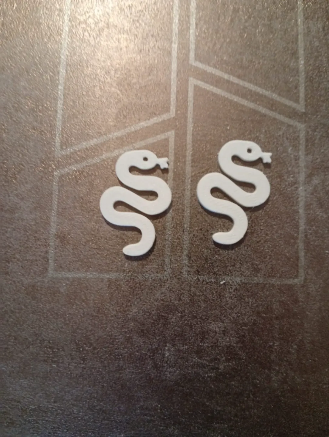 Snake earrings view 2