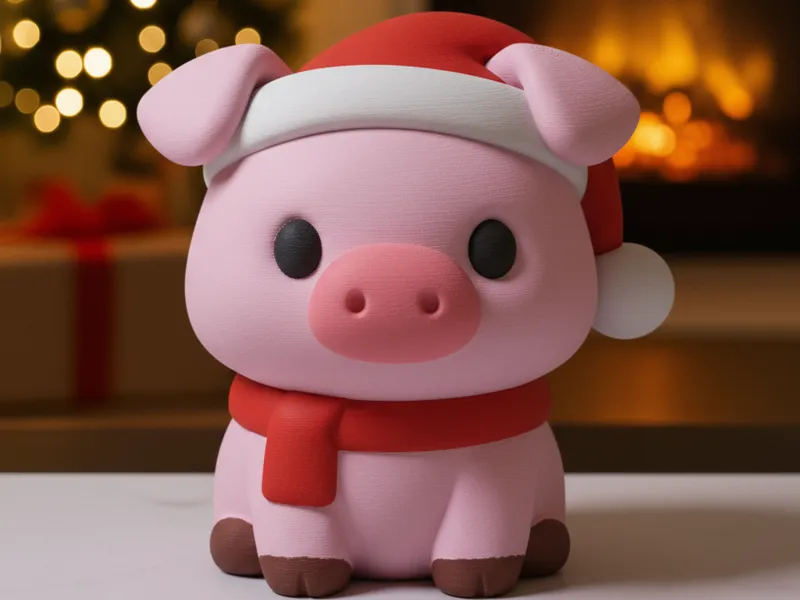Cute Mini Christmas Pig – Holiday Edition