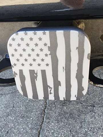 Tapa o cubierta: HITCH RECEIVER COVER AMERICAN FLAG DISTRESSED — vista de referencia 2