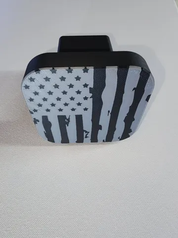 Tapa o cubierta: HITCH RECEIVER COVER AMERICAN FLAG DISTRESSED — vista de referencia 4