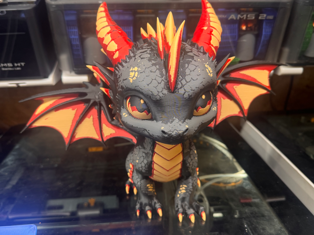 Miniatura 1 do modelo 3D Crimson Ember Dragon