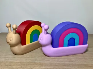 Rainbow Stacker Snail | Montessori Toddler Toy