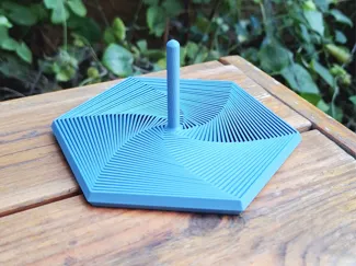 Big Hexagon Twist Fidget - with handle