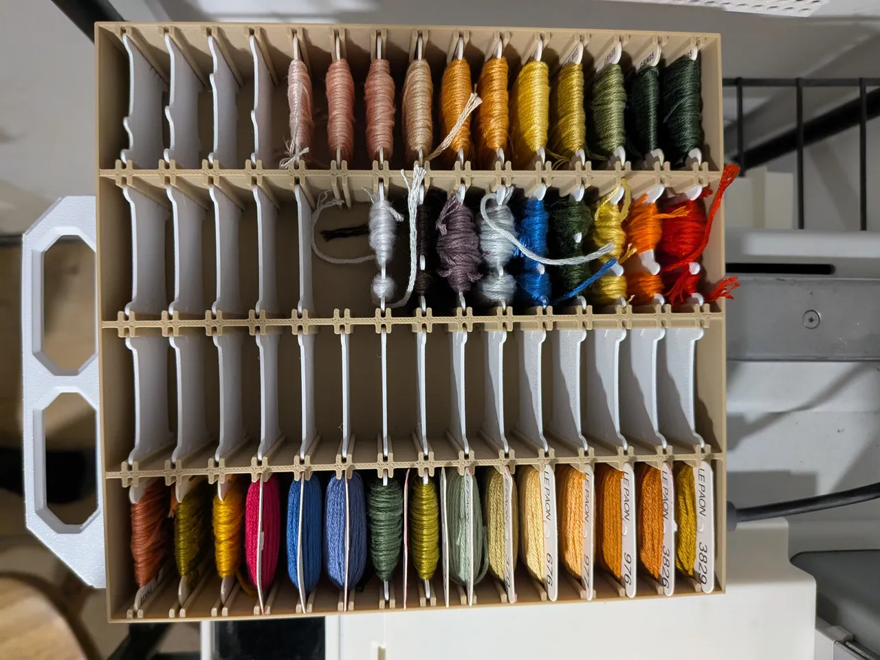 Embroidery Floss Bobbin Case - A1Mini full plate view 2