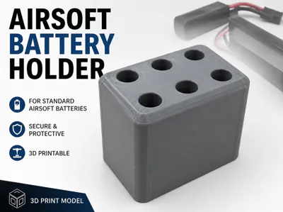Airsoft Battery Holder – Standard Storage Block