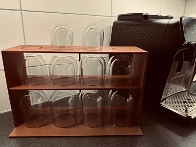 Glass shelf for Latte Macchiato, Cappuccino, and Espresso