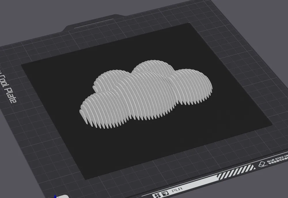 Cloud Layered Sculpture - Free 3D Print Model - MakerWorld