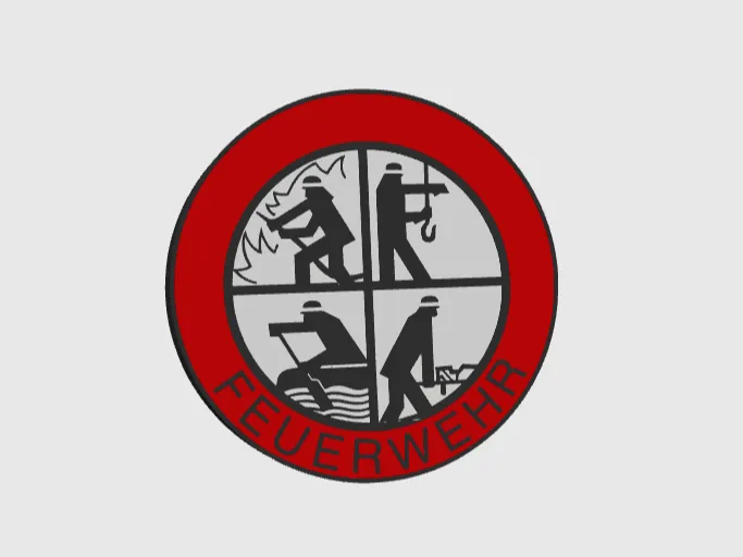 Feuerwehr Emblem Logo Lichtbox
